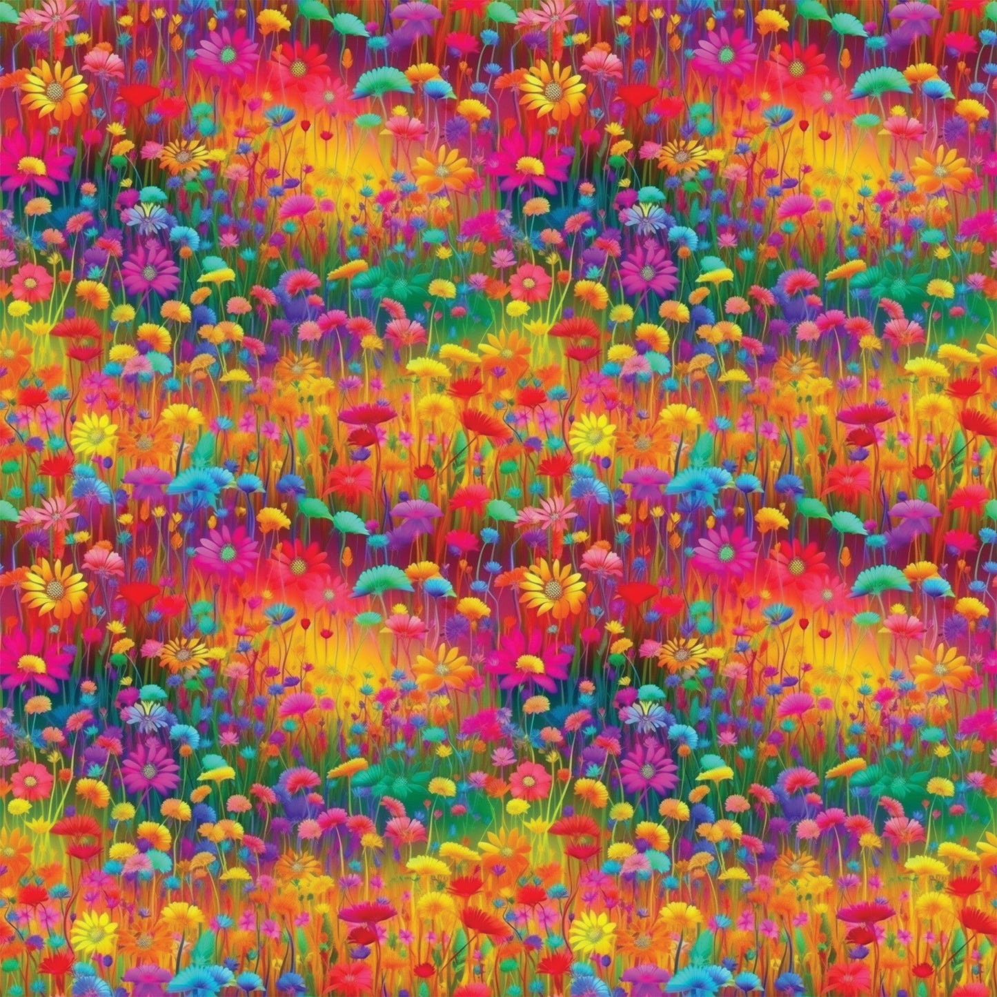 Colorful Animals and Plants Pattern 11 Quilting Cotton Fabric