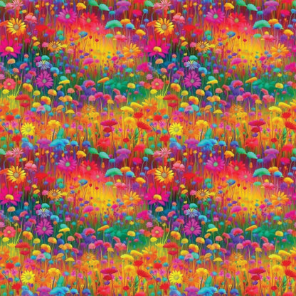 Colorful Animals and Plants Pattern 11 Quilting Cotton Fabric