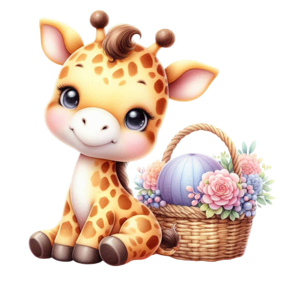 Cute Baby Giraffe Fabric Panel 20