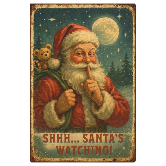 Vintage Christmas Poster Fabric Panel 1
