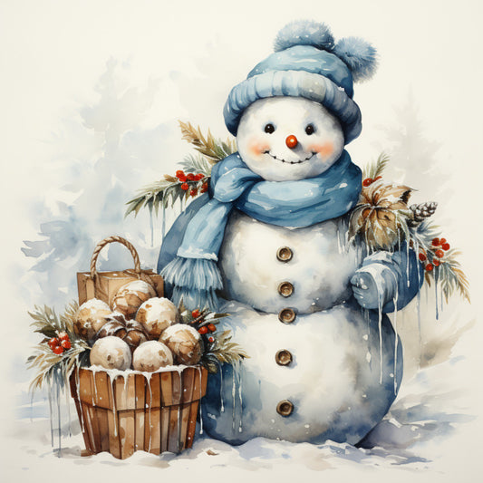 Classic Snowman Fabric Panel 13