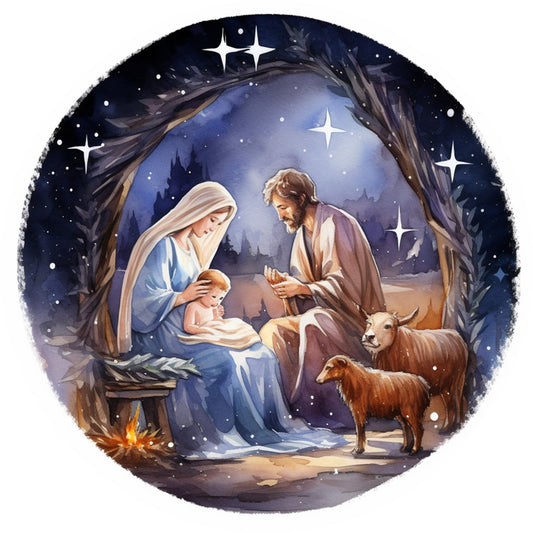 Nativity Christmas Ornaments Fabric Panel 11
