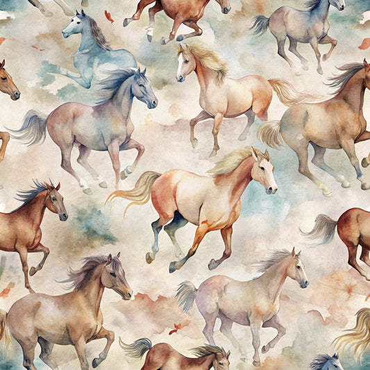 Wild Horses Pattern 25 Quilting Cotton Fabric