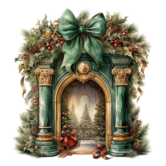 Elegant Christmas Fabric Panel 3