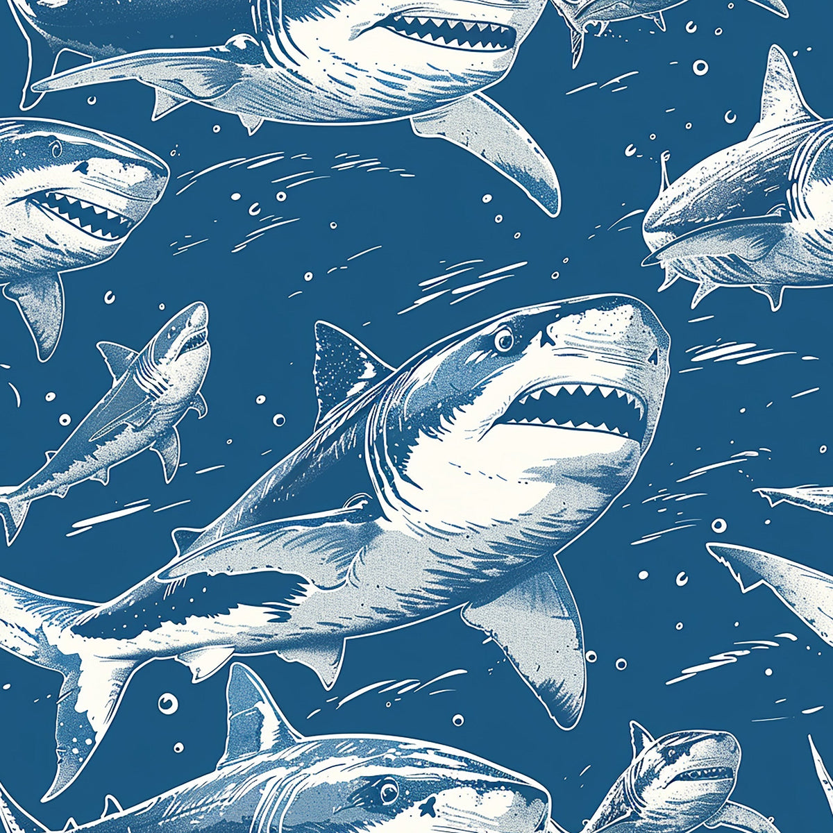 Fin Patrol Pattern 3 Minky Fabric