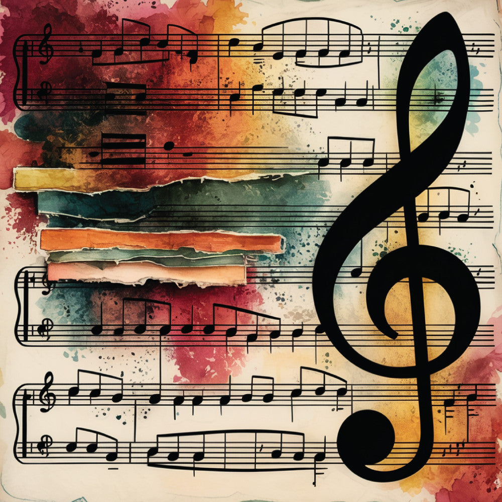 Music Sheet Fabric Panel 3