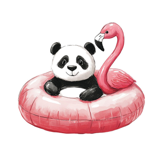 Cute Panda Bears Fabric Panel 23