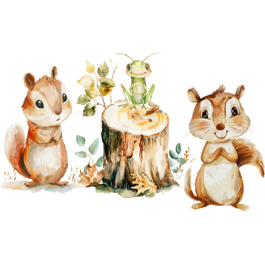 Woodland Animals World Fabric Panel 52