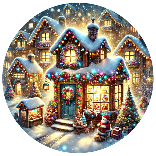 Christmas Villages Fabric Panel 93
