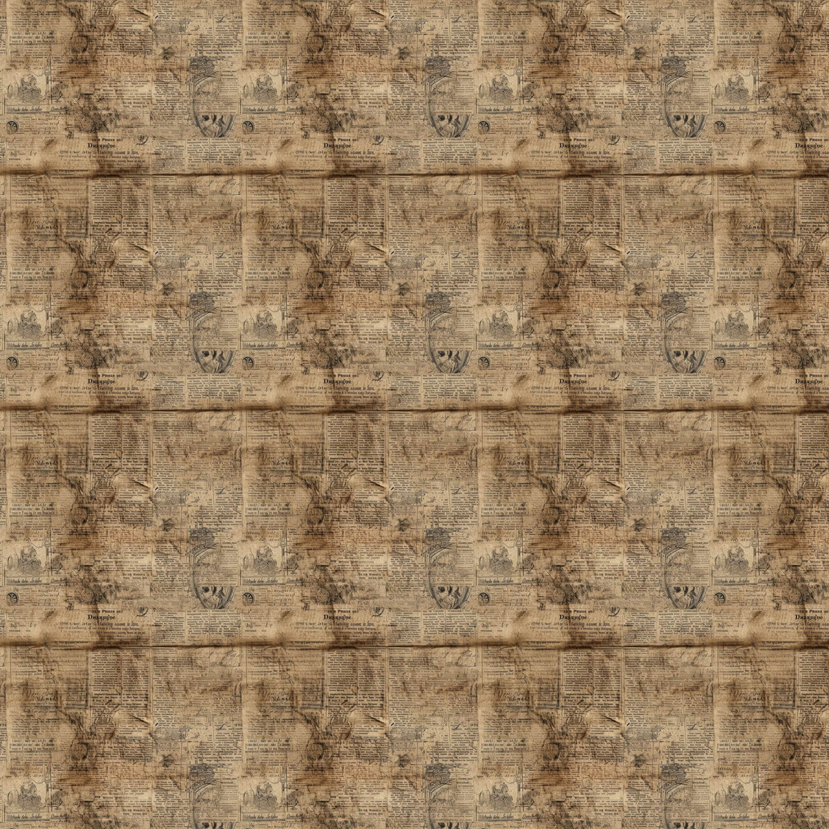 Sepia Press Pattern 5 Minky Fabric
