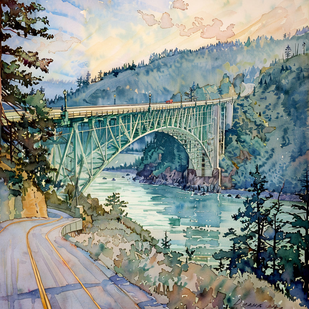 Washington Travel Art Fabric Panel 9