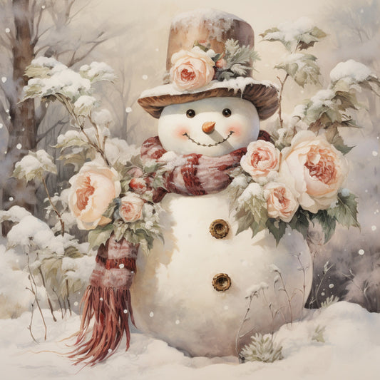 Classic Snowman Fabric Panel 29