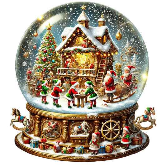 Christmas Snow Globes Fabric Panel 26