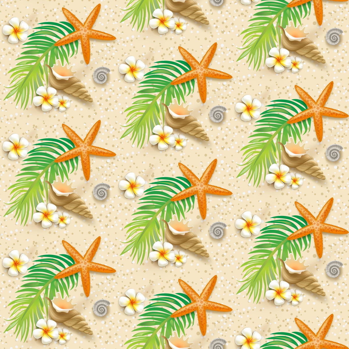 Tropical Shoreline Pattern 12 Minky Fabric