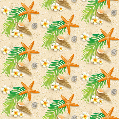Tropical Shoreline Pattern 12 Minky Fabric
