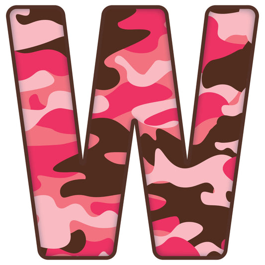 hot pink, dusty rose, light pink, pale pink, chocolate brown, deep brown, camouflage, camo pattern, abstract, organic, wavy, flowing, modern, contemporary, bold, vibrant, graphic, letter w, monogram, geometric abstraction, playful, artistic, fashion-forward, statement print, high contrast, mixed media, trendy, youth-oriented, bag making, apparel