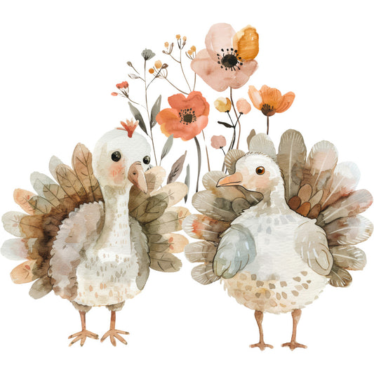 Watercolor Farm Fabric Panel 4