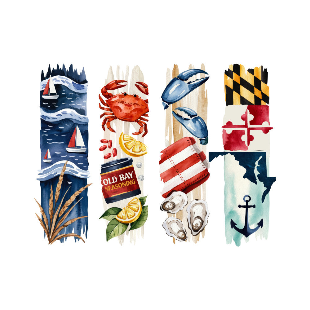 Brushstroke State Fabric Panel 1