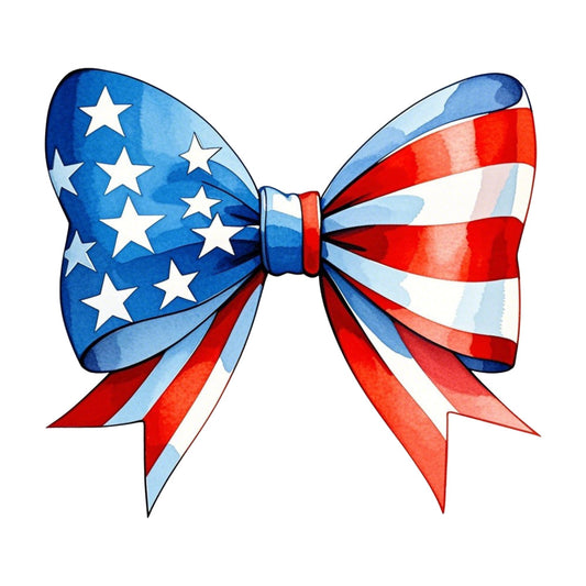 Patriotic Bows Fabric Panel 5
