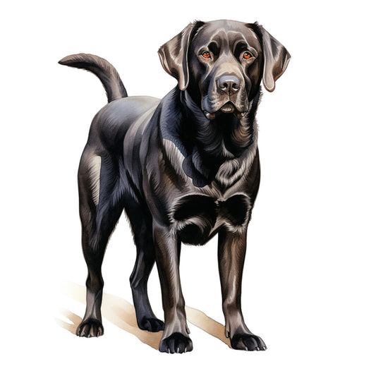 Watercolor Labrador Fabric Panel 15