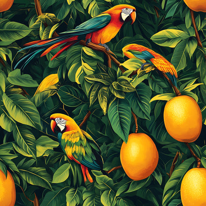Parrot Paradise Pattern 6 Minky Fabric