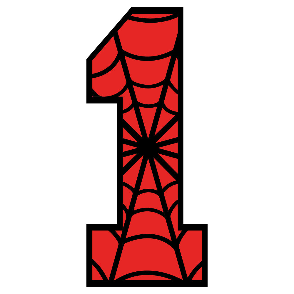 red, black, spider web, alphabet, number one, superhero theme, comic book style, fabric panel, quilting cotton, children's fabric, novelty print, geometric pattern, web design, radial lines, bright colors, cotton fabric, sewing material, craft fabric, bold graphics, pop culture
