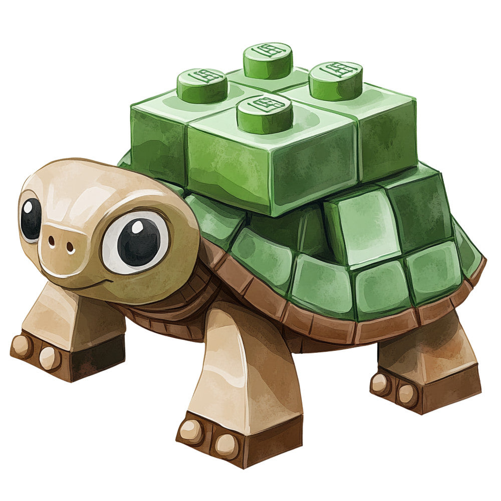 Building Bricks Animals Fabric Panel 3