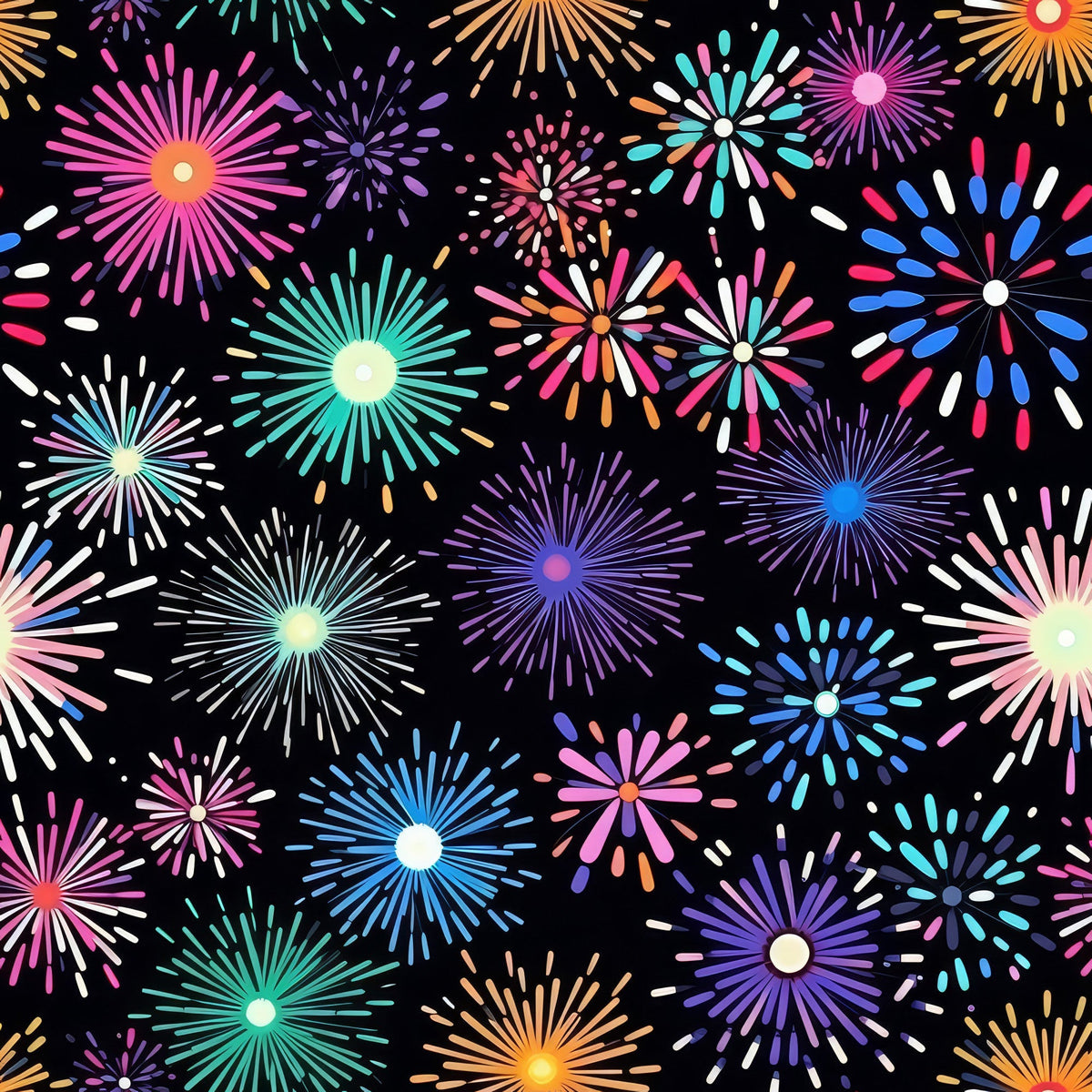 Midnight Starbursts Pattern 2 Minky Fabric