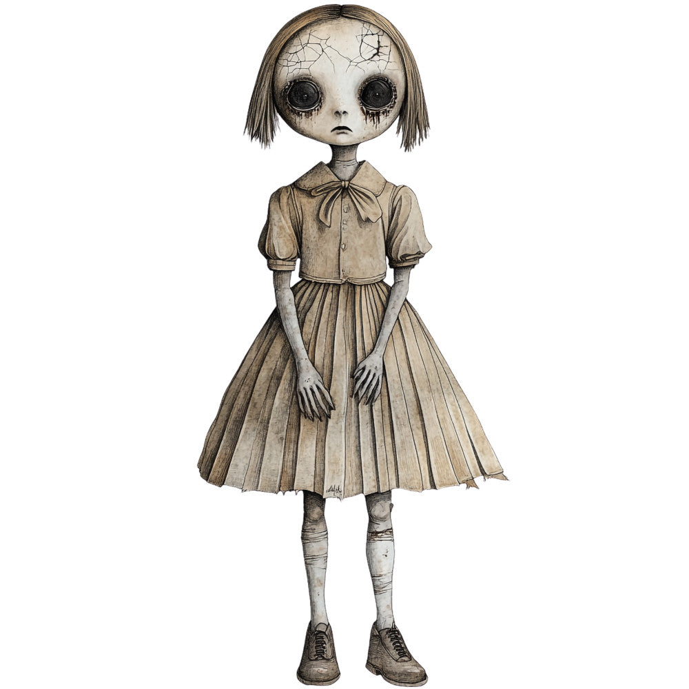 Creepy Dolls Fabric Panel 11