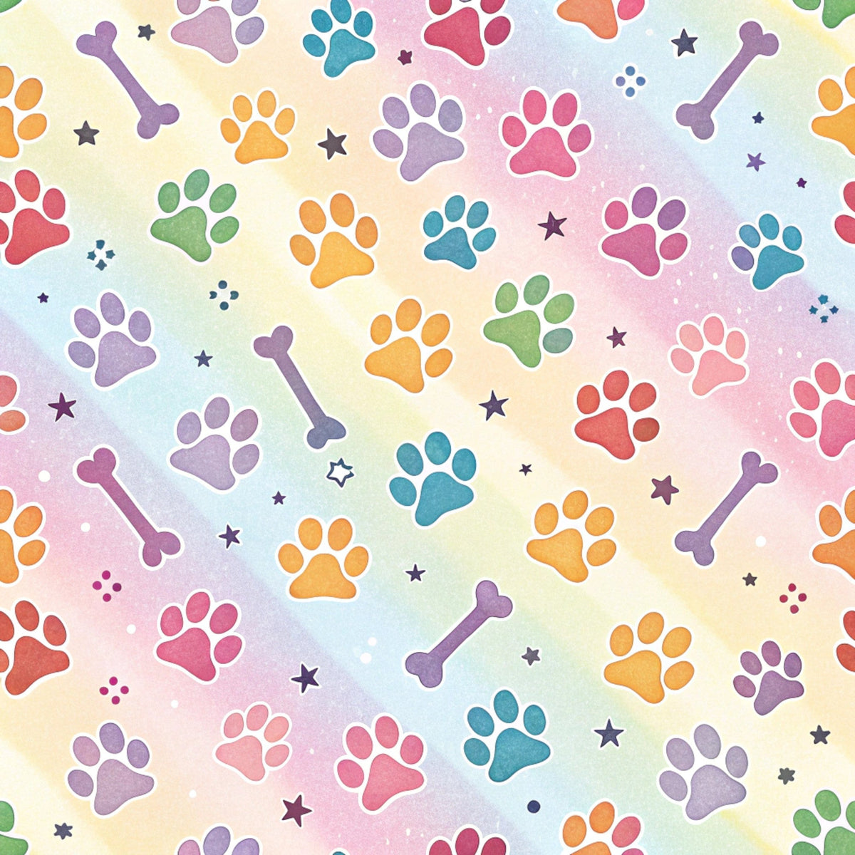 Puppy Prints Pattern 7 Minky Fabric
