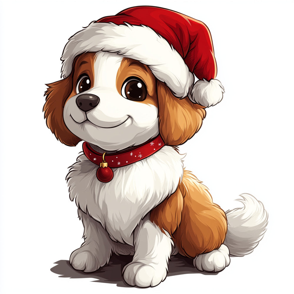 Christmas Dogs Fabric Panel 9