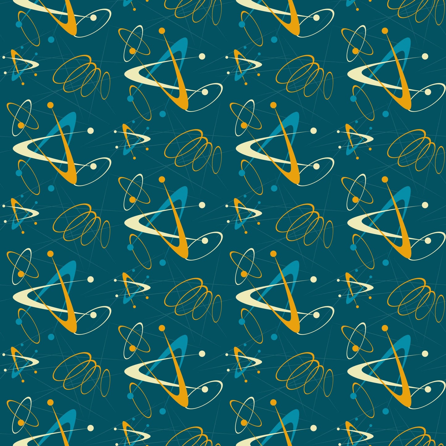 Atomic Starbursts Pattern 8 Quilting Cotton Fabric