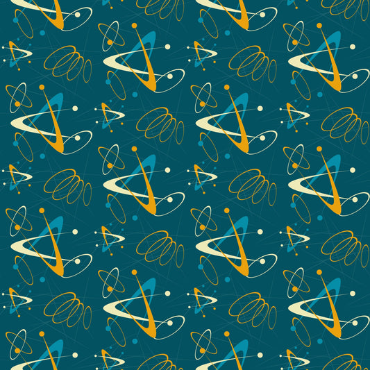 Atomic Starbursts Pattern 8 Quilting Cotton Fabric