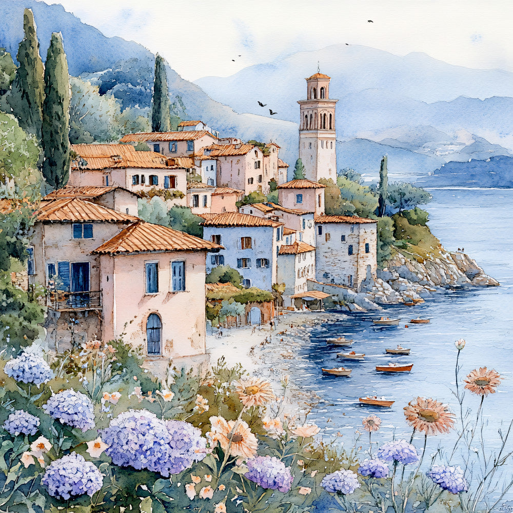 Italy Travel Art Fabric Panel 14
