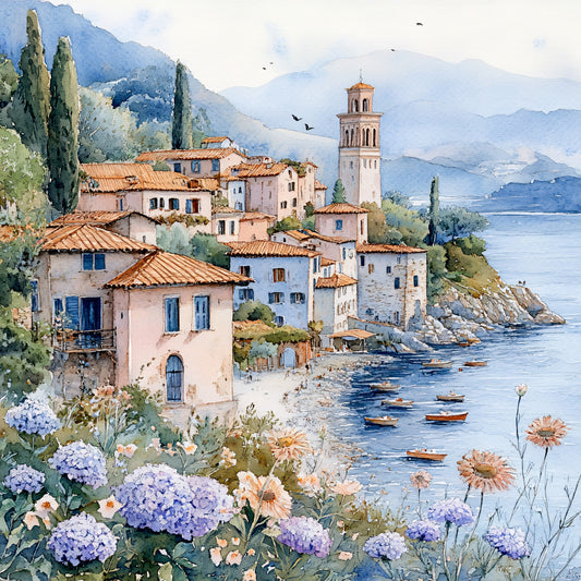 Italy Travel Art Fabric Panel 14