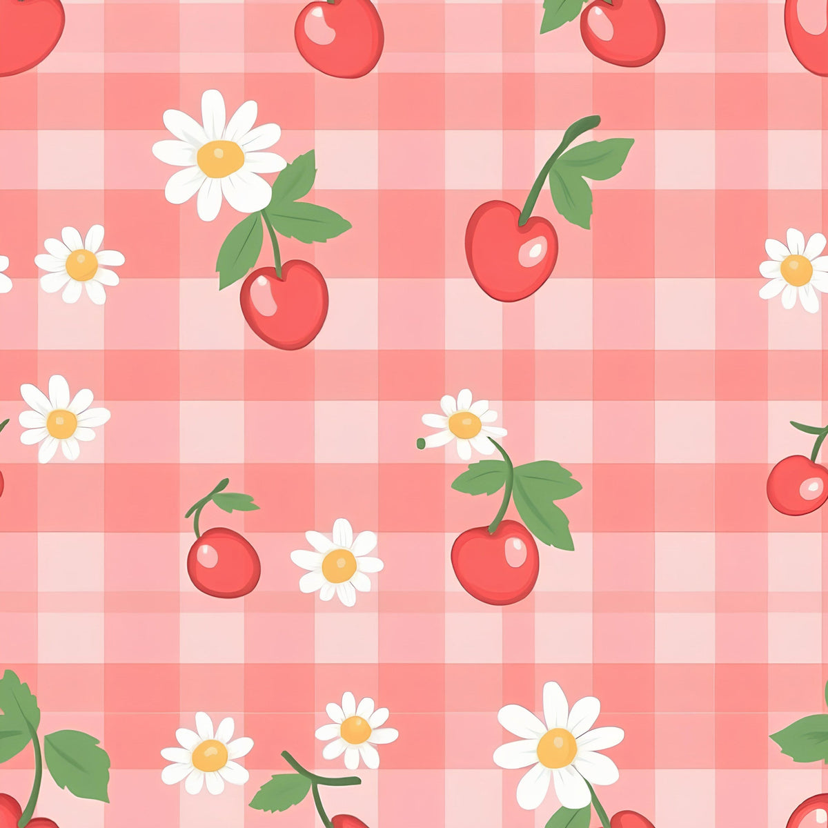 Strawberry Daisy Picnic Pattern 10 Minky Fabric
