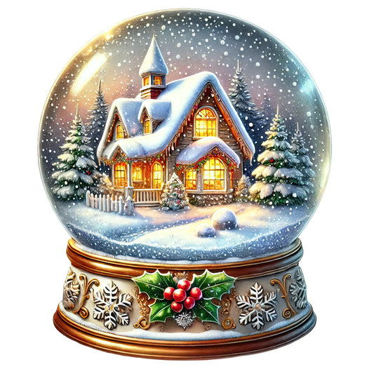 Christmas Snow Globes Fabric Panel 65