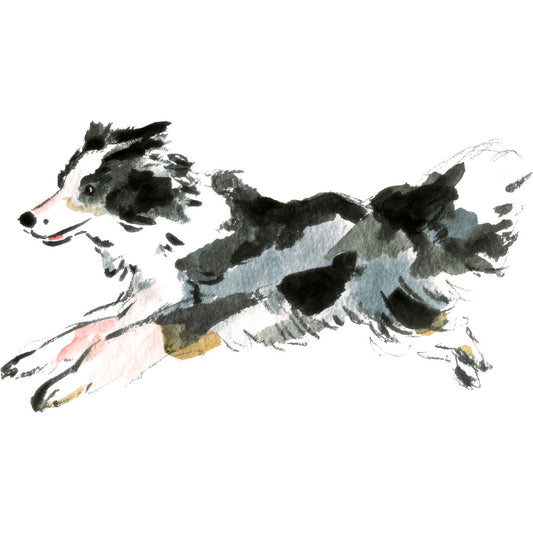 Handdrawn Doodle Dog Fabric Panel 60