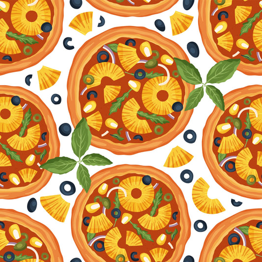 Pizza Pattern 9 Quilting Cotton Fabric