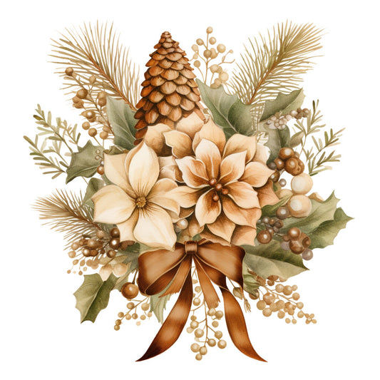 Antique Christmas Fabric Panel 36