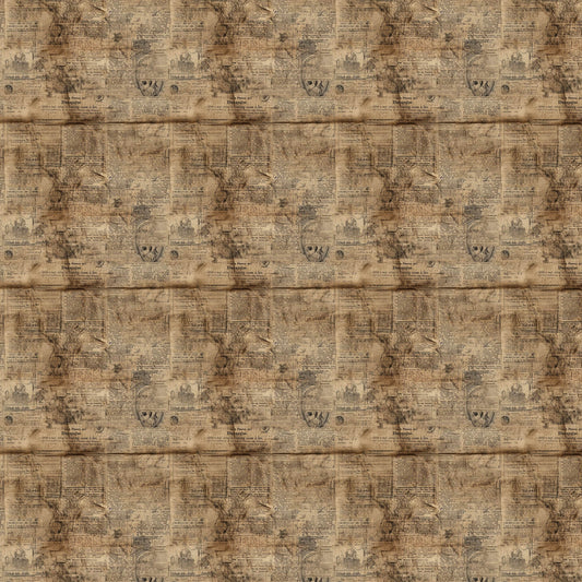 Old Newspapers Pattern 5 Quilting Cotton Fabric