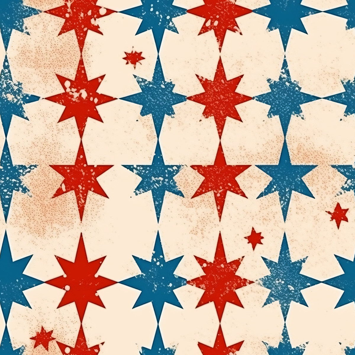 Faded Americana Pattern 16 Minky Fabric