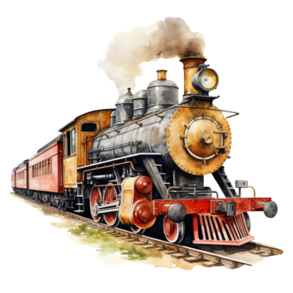 Steam Engine Train Fabric Panel 8
