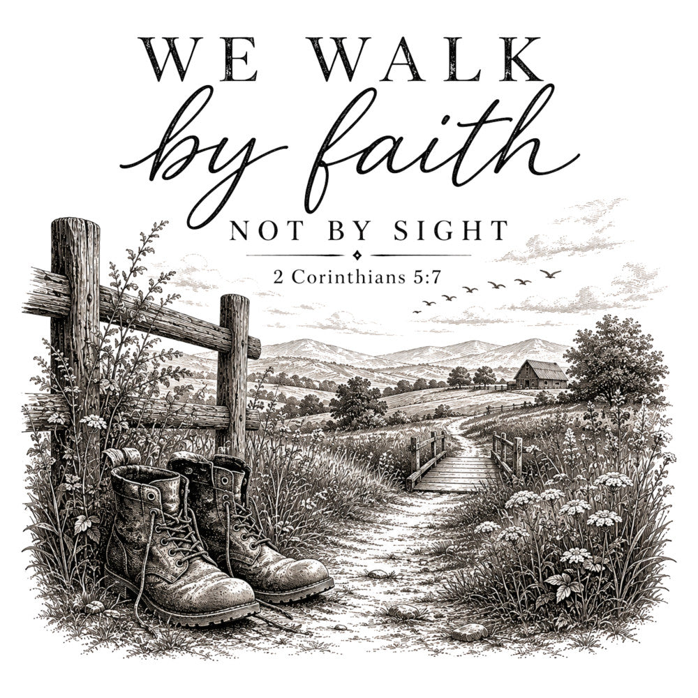 inspirational quote, faith, scripture, religious, farmhouse, rustic, vintage, black and white, grayscale, monochrome, engraving, sketch style, boots, cross, landscape, pastoral, countryside, barn, wildflowers, path, peaceful, spiritual, traditional, elegant, nature, botanical, birds, mountains, fields, aesthetic wall art
