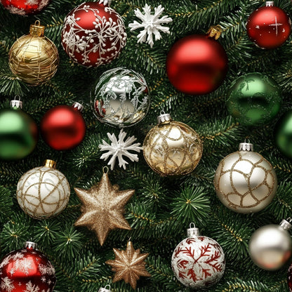 Baubles and Boughs Pattern 9 Minky Fabric