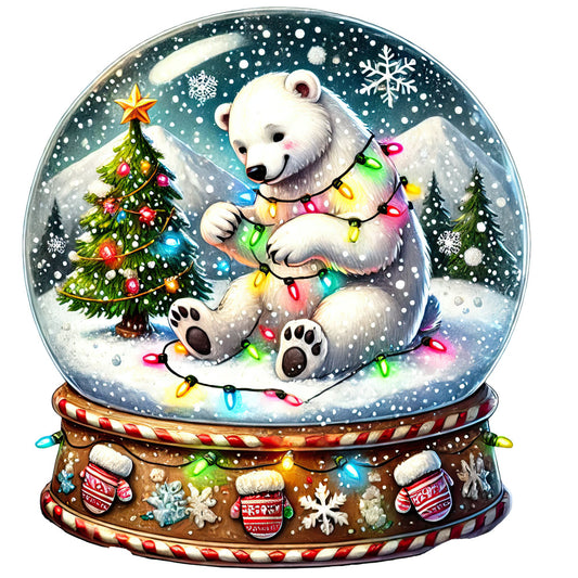 Christmas Snow Globes Fabric Panel 70