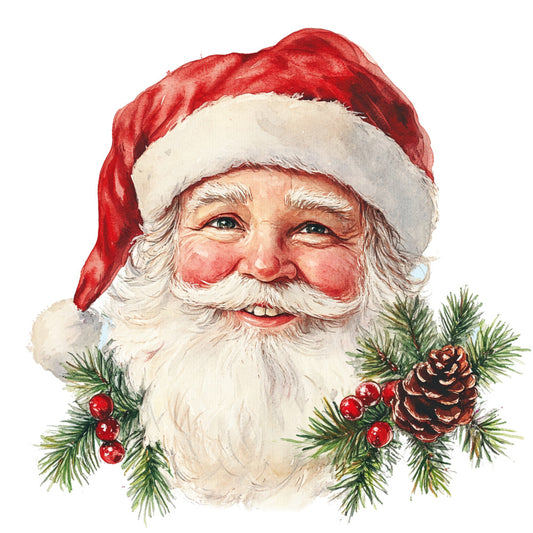 Watercolor Santa Claus Fabric Panel 17