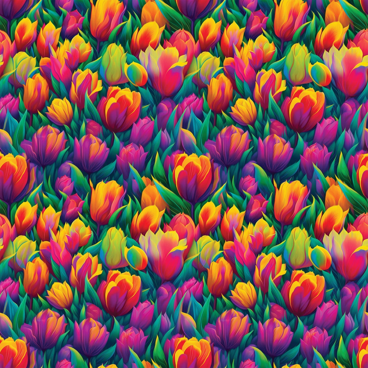 Rainbow Blooms Pattern 10 Minky Fabric