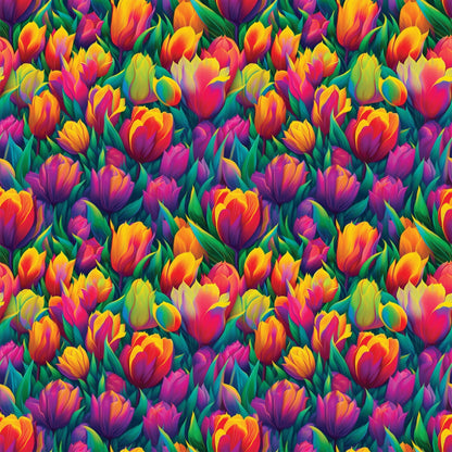 Rainbow Blooms Pattern 10 Minky Fabric