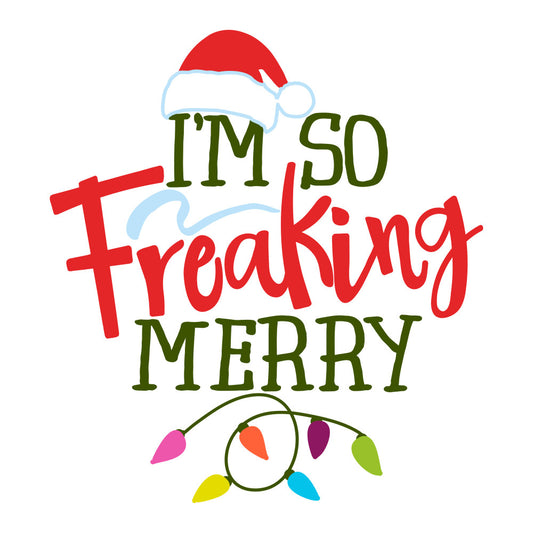 So Freaking Merry Fabric Panel 1